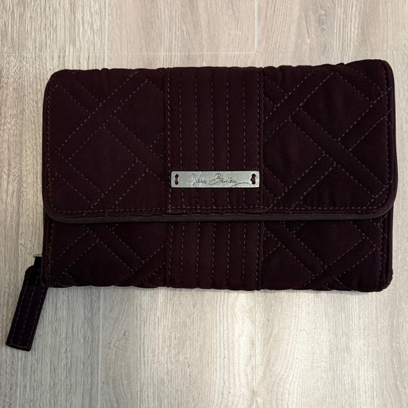 Vera Bradley Handbags - Vera Bradley Quilted Clutch in Rich Burgundy